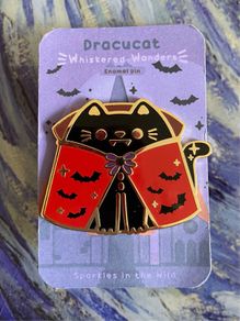 Dracucat - large enamel pin