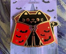 Dracucat - large enamel pin