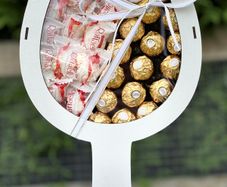 White Wine Glass Chocolate Gift Box - Ferrero Rocher & Raffaello