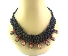 Vintage Tribal Necklace With Seeds And Shells