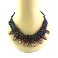 Vintage Tribal Necklace With Seeds And Shells