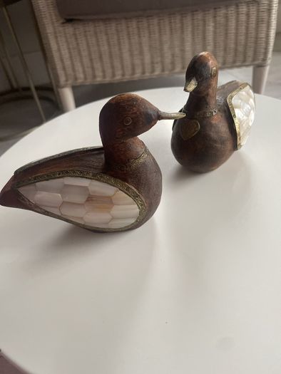 Vintage Global Mother of Pearl and Wood Ducks