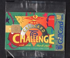1997 Ireland 2nd Big Challenge Callcard fair in 1997 (ODS2) Call card new in packaging