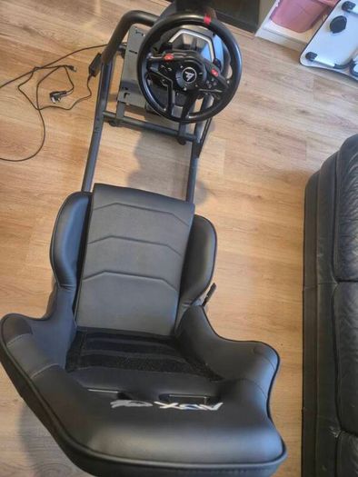 Thrustmaster T128 Racing Wheel / Pedals with ADX FireBase RS03 Racing Simulation Seat for PS5 / PC