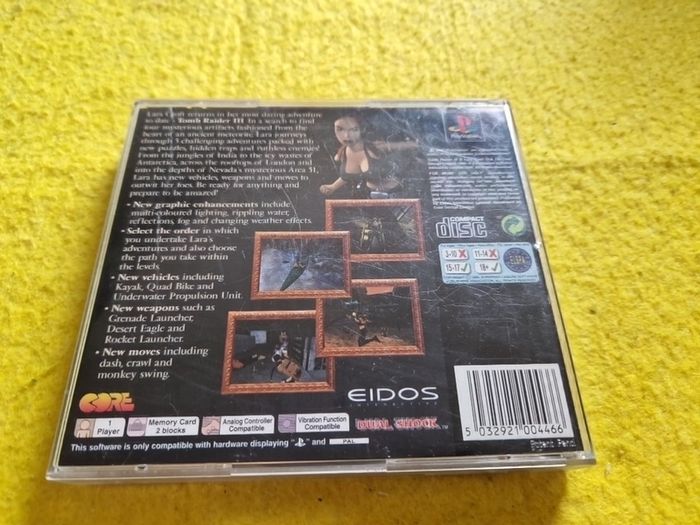 Tomb Raider III 3 PlayStation1 Ps1 PlayStation2 Ps2 games Original