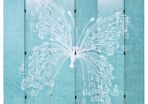 Folding Room Divider 228x170 cm Butterfly Blue