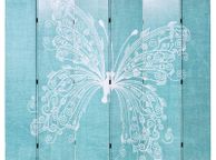 main image for ad Folding Room Divider 228x170 cm Butterfly Blue
