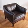 Georg Thams for Grant Mobelfabrik Mid Century Modern Danish Leather Armchair Vintage 1960s Image 4
