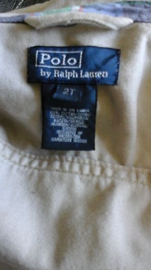 Ralph Lauren. .Boys Beige Jacket "As New" (size 2-3yrs)