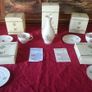 7 Piece Brand New In Box Donegal Floral Irish Parian China Tea Set With Vase For Two Person Setting. Made In Ireland. Image 3