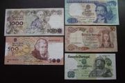 Portugal: 5 Notes: 1000e+500e+100e+50e+20e (1964-1989)