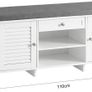 Shoe Bench White 2 doors Image 3
