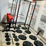 Olympic weight bar power rack bench dumbbells Image 7