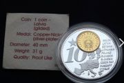Latvia prooflike coin inlay euro European Currencies