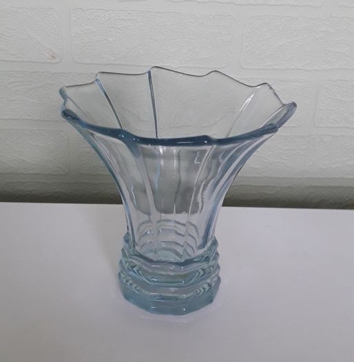 VASE - Art Deco - Blue Glass