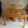 Solid Oak Kitchen Table & Chairs Image 6