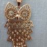 Swarovski Style  Owl Pendant Image 3