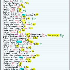 Variety of Funko pops.