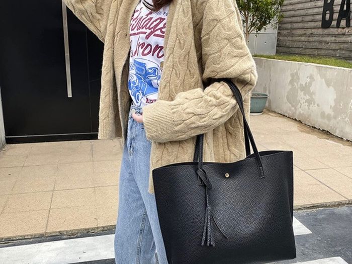 Tote Bag for Women,Ladies Handbag,Soft PU Leather Large Capacity Women's Top Handle Shoulder Bag