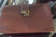 a brown leather  briefcase