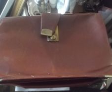 a brown leather  briefcase