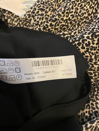 Massimo Dutti Leopard Print Fully Lined Midi Dress Size 12