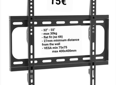 TV Wall Mount Bracket Flat Fixed 32-55"