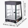3 Tier Commercial Food Warmer Display, 800W Food Display Warmer with LED Light, Top Storage and Adjustable Shelves Image 7