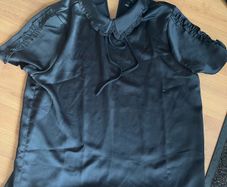 Brand new river island black satin blouse