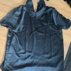 Brand new river island black satin blouse