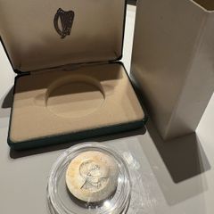 Uncirculated 1966 Padraig Pearse 10 Shillings Irish .833 Silver Coin Original box