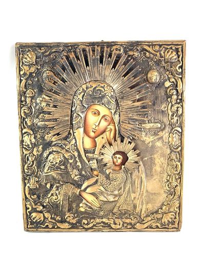 Vintage Virgin Mary of Kazan Icon