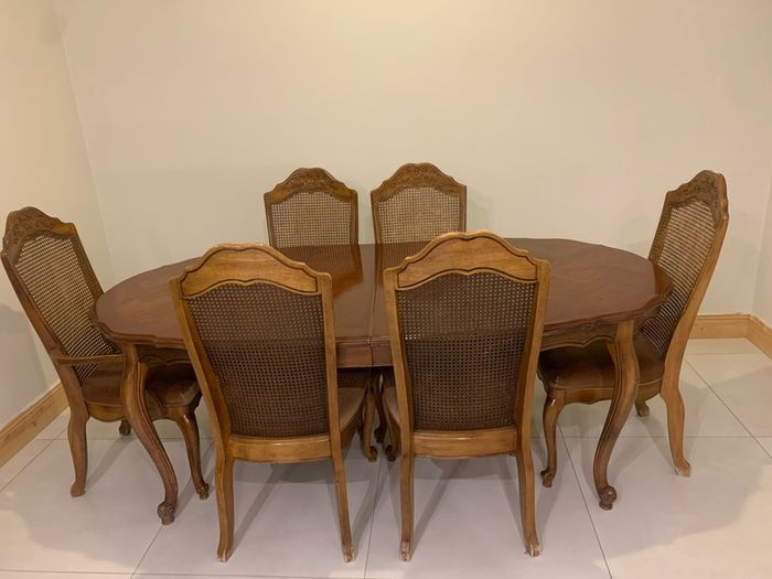 Dining table and chairs