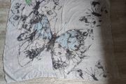 Large butterfly scarf, 100x115 cm