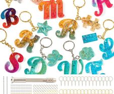 182Pcs Silicone Alphabet Resin Molds Kit, Letter Silicone Mould for Crafts Epoxy Resin Casting Molds Keychain Making Set, DIY Letter Keychain Pendant Hanging Ornaments Jewelry Resin Moulds (FREE POSTAGE)