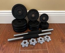 20 kg Cast Iron Spinlock Dumbbell - Adjustable Hand Weights Set (Pack of 2)