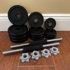 20 kg Cast Iron Spinlock Dumbbell - Adjustable Hand Weights Set (Pack of 2)