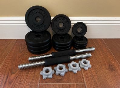 20 kg Cast Iron Spinlock Dumbbell - Adjustable Hand Weights Set (Pack of 2)