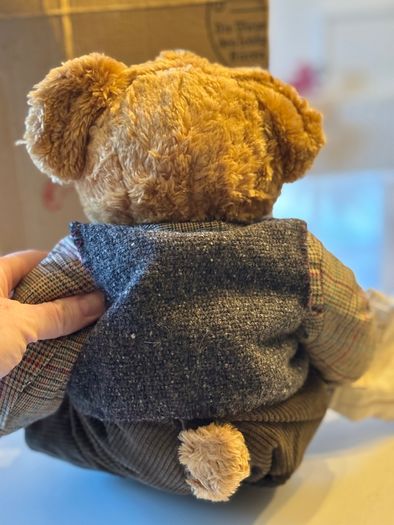 Vintage Russ Collection Teddy Bear (Russ Berrie) - Fully Dressed with Tote Bag