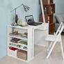 Office Desk white with storage shelves and drawer Image 4