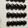 17mm 20PCS Black Car Wheel Nut Caps Protection Covers Caps Anti-Rust Auto Hub Screw Cover Car Tyre Nut Bolt Exterior Decoration for Volkswagen & Mercedes with 17 wheel Bolts