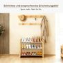 Shoe Rack Wooden, 3-Tier Oak Shoe Rack Expandable Stainless Steel Design, Ideal for Small Shoe Storage for Narrow Space, Suitable for Entrances, Garages Image 8