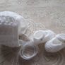hand knitted  baby  Christening   set Image 2