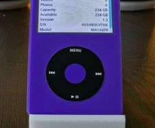 Apple iPod Classic 5.5 Gen Custom 256GB SD Purple 2000mAh