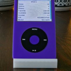Apple iPod Classic 5.5 Gen Custom 256GB SD Purple 2000mAh