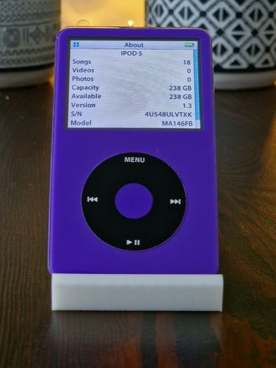 Apple iPod Classic 5.5 Gen Custom 256GB SD Purple 2000mAh