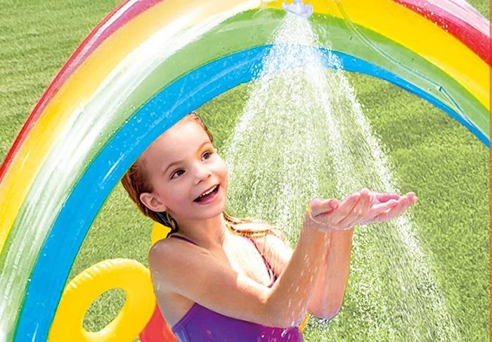 Dinoland Play Center Inflatable Water Play Center, Assorted Model (with and without volcano), Multicoloured, 333x229x112 cm, 280 Litres (FREE SHIPPING)