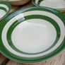 TG Green bowls, Cornishware bowls, green stripe, Clover Leaf Image 3