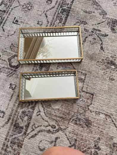 gold glass tray