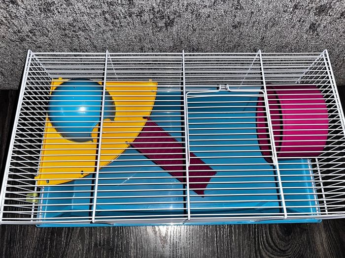 hamster cage and accessories